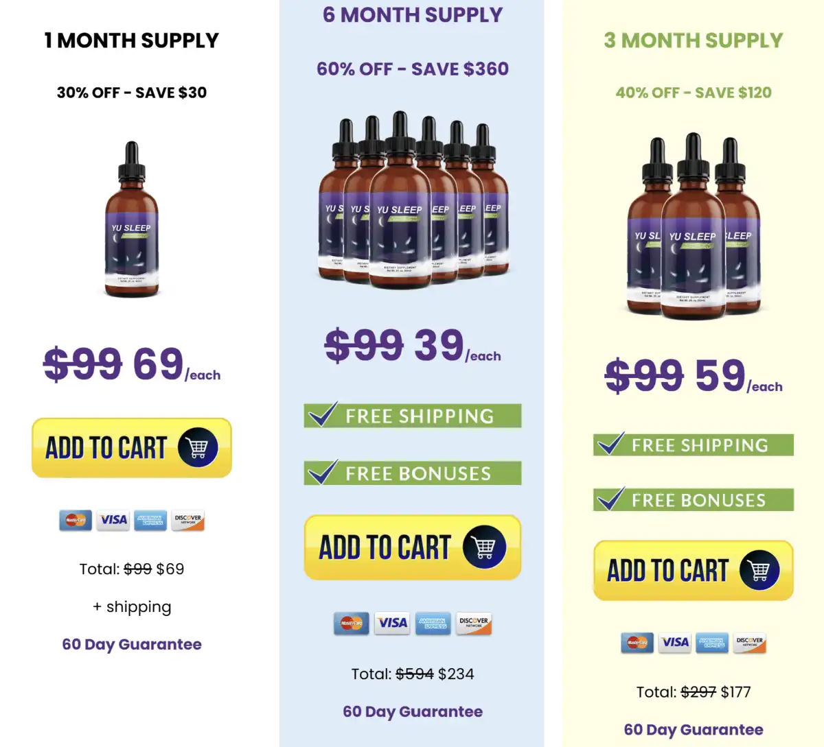 yu sleep pricing list